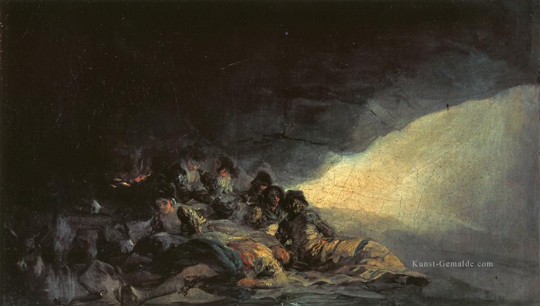 Vagabonds Resting in einer Höhle Francisco de Goya Ölgemälde